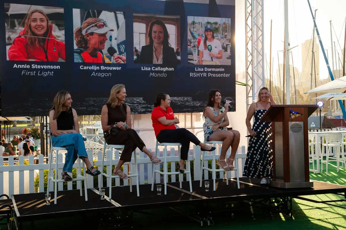 Annie on a panel talk